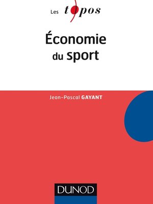 cover image of Economie du sport